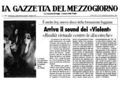 La Gazzetta del Mezzogiorno 06/02/1994 - Arriva il sound dei Violent