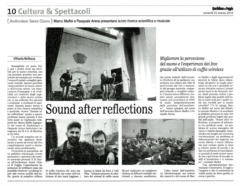 Il Quotidiano di Foggia - Mar 25 2016 - Sound After Reflections