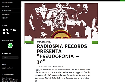 Radio RKO - 19/12/2019 - RadioSpia records presenta «Pseudofonia - 30»